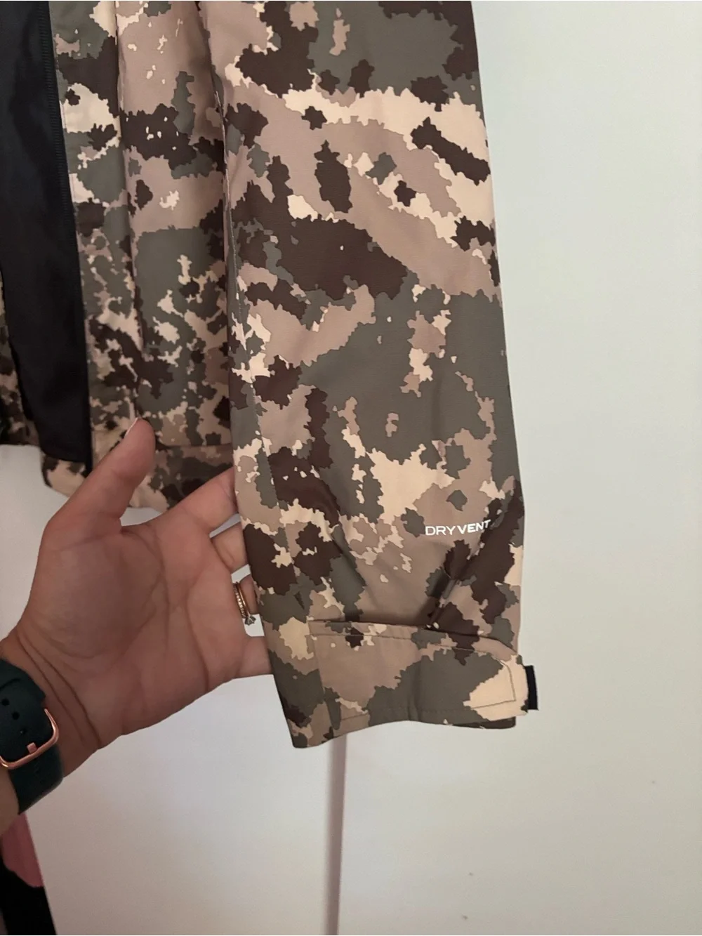 The North Face Brown & Tan Camo Shell Jacket